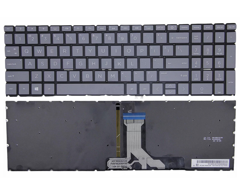 HP 17-CN, 17-CP, 17S-CU, 470 G8, TPN-I140, TPN-I139, gray backlit US keyboard F1 question - additional view 