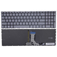 HP Pavilion Plus 16-AB, 16T-AB, 16-AB0000, 16-AB1000, gray backlit US keyboard F1 smile