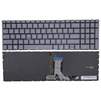 HP Pavilion Plus 16-AB, 16T-AB, 16-AB0000, 16-AB1000, gray backlit US keyboard F1 smile