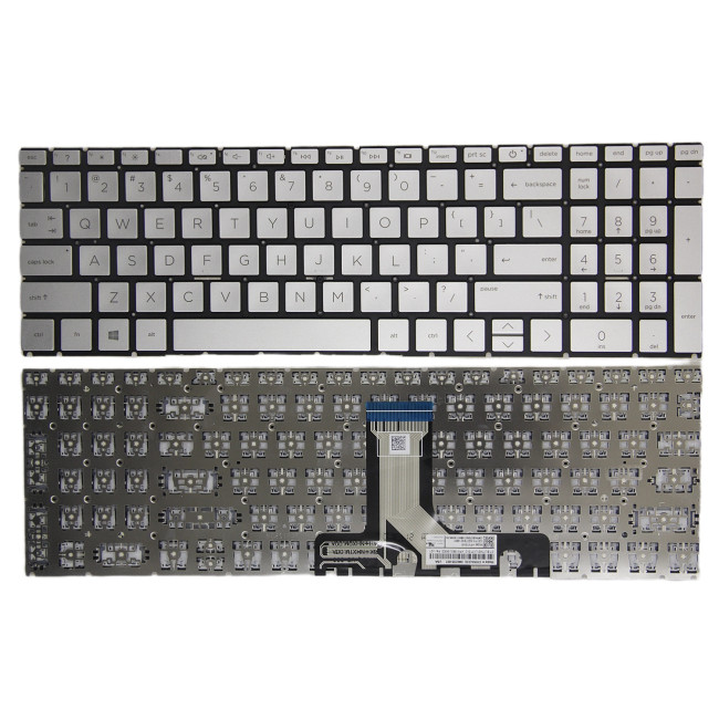HP 15-EG, 15-EH, 15-ER, 15M-EH, 15-FD, 15-FC, TPN-Q245, TPN-Q246, silver US keyboard F1 question - main product image