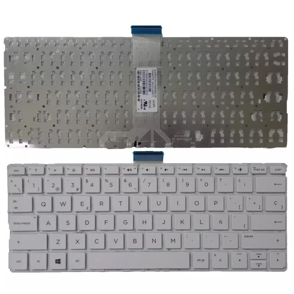 HP Pavilion X360 11-K 11-K000 11-K100 white Spanish SP keyboard - main product image