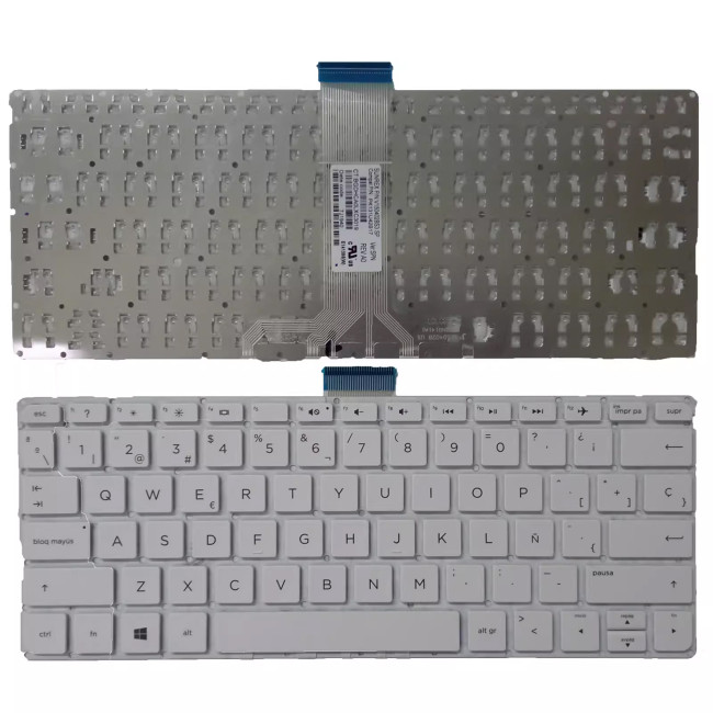HP Pavilion X360 11-K 11-K000 11-K100 white Spanish SP keyboard - main product image