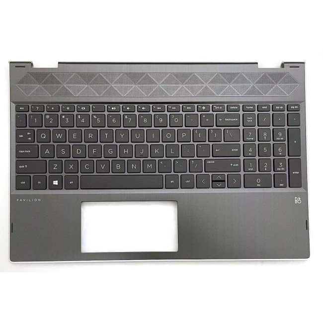 HP Pavilion X360 15-CR, TPN-W132, L20848-001, US keyboard palmrest silver edge - main product image