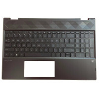 HP Pavilion X360 15-CR, TPN-W132, L20848-001, backlit US keyboard palmrest silver edge