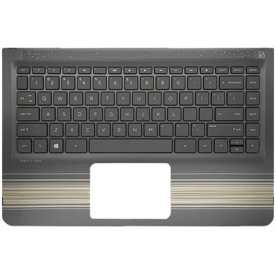 HP Pavilion X360 M3-U, 13-U, TPN-W118, 856037-001, US Keyboard Palmrest black gold
