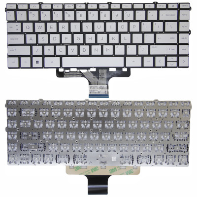 HP Pavilion x360 14-EK, 14-EM, 14Z-EM, 14-EP, 14T-EP, Envy x360 15-EW, 15-EY, 15Z-EY, silver US keyboard