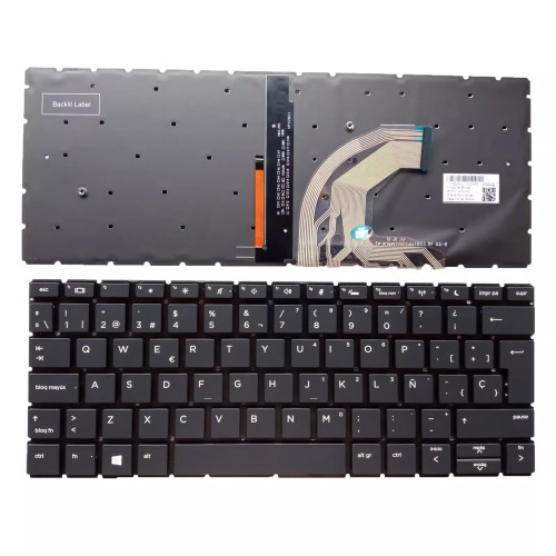 HP ProBook 430 G6 435 G6 backlit Spanish SP keyboard - main product image
