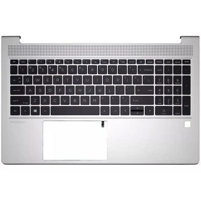HP ProBook 450 G8, 455 G8, backlit US keyboard palmrest silver, M21742-001