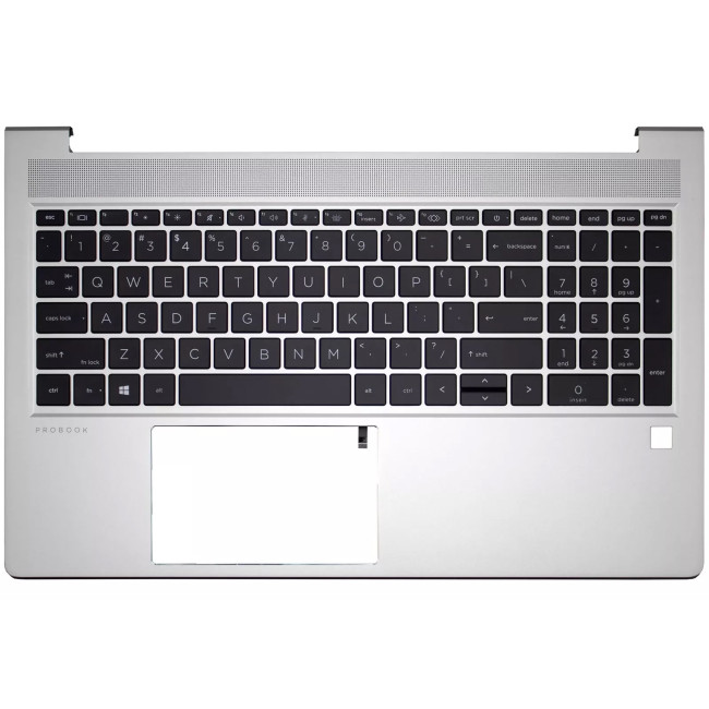 HP ProBook 450 G8, 455 G8, backlit US keyboard palmrest silver, M21742-001 - main product image