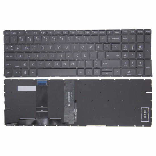 HP ProBook 450 G8 G9, 455 G8 G9, 650 G8 G9 G10, 655 G8 G9 G10 backlit US keyboard - main product image
