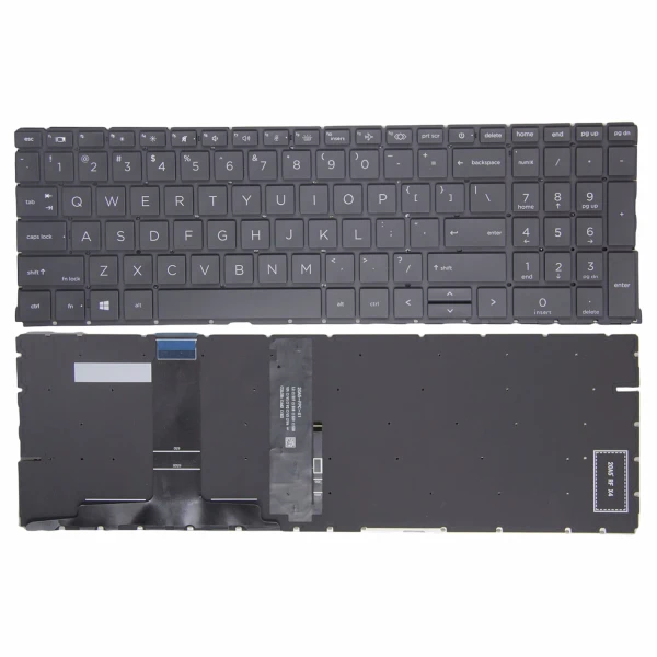 HP ProBook 450 G8 G9, 455 G8 G9, 650 G8 G9 G10, 655 G8 G9 G10 backlit US keyboard - main product image