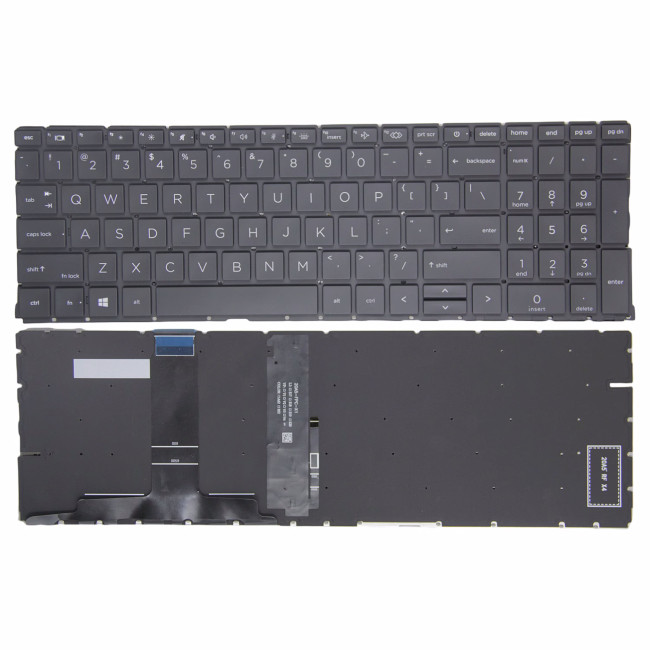 HP ProBook 450 G8 G9, 455 G8 G9, 650 G8 G9 G10, 655 G8 G9 G10 backlit US keyboard - main product image