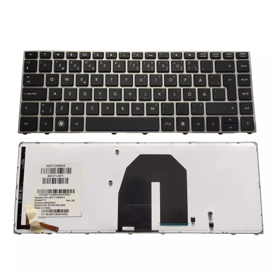 HP ProBook 5330 5330m silver backlit Swedish SD keyboard - main product image