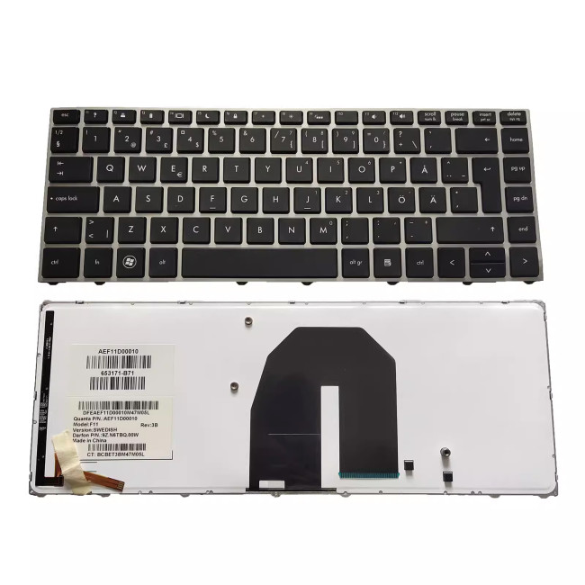 HP ProBook 5330 5330m silver backlit Swedish SD keyboard - main product image
