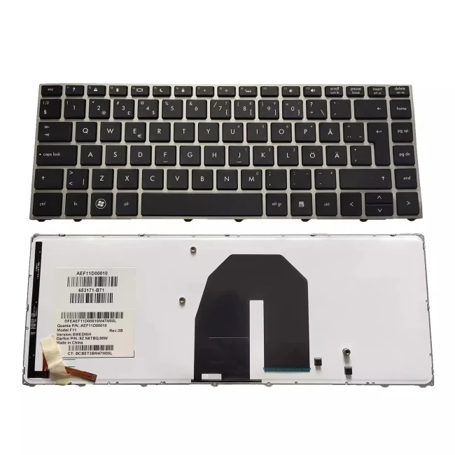 HP ProBook 5330 5330m silver backlit Swedish SD keyboard - main product image