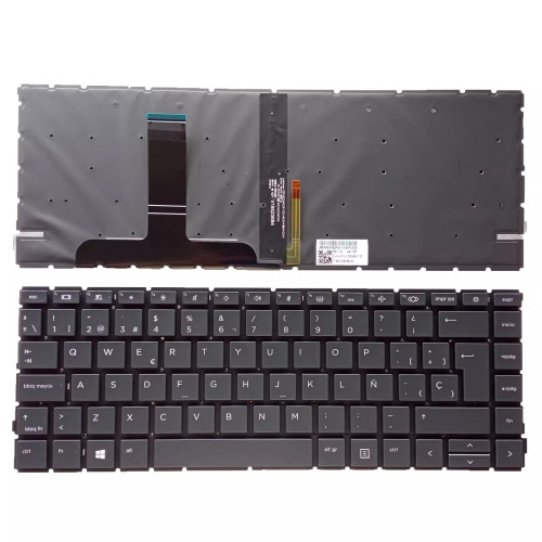 HP ProBook 640 G7 645 G7 640 G8 645 G8 backlit Spanish SP keyboard - main product image