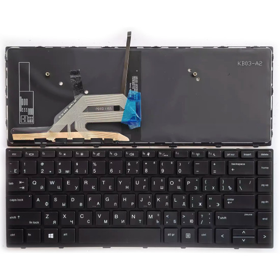 HP ProBook X360 440 G1 L28406-001 backlit Russian RU keyboard - main product image