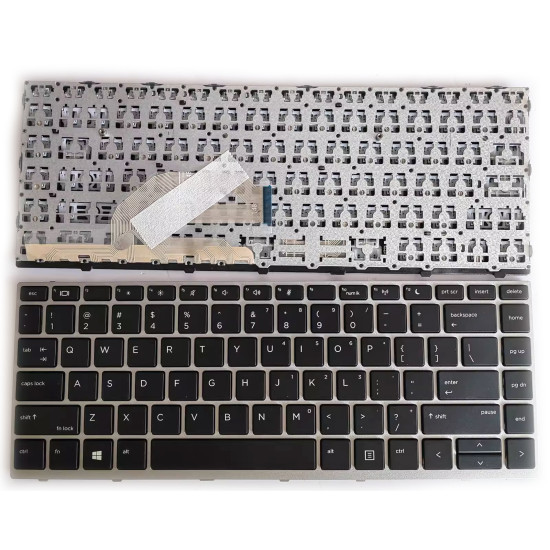 HP ProBook X360 440 G1 L28406-001 silver frame US keyboard - main product image