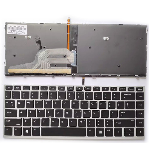 HP ProBook X360 440 G1 L28406-001 silver frame backlit US keyboard - main product image