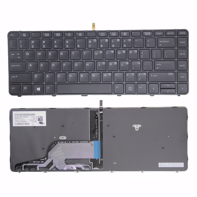 HP Probook 430 G3 G4, 440 G3 G4, 445 G3, 640 G2 G3, 645 G2 G3, backlit US keyboard original - main product image