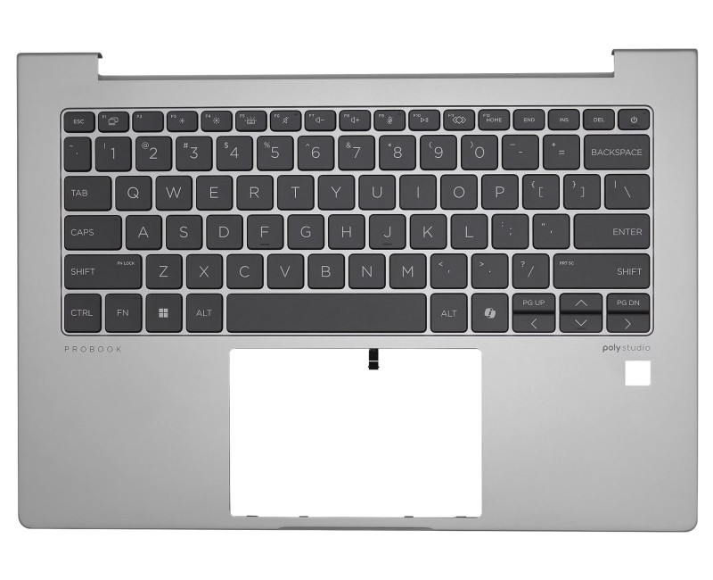 HP Probook 440 G11, 445 G11, HSN-Q39C, silver backlit US keyboard palmrest - additional view 