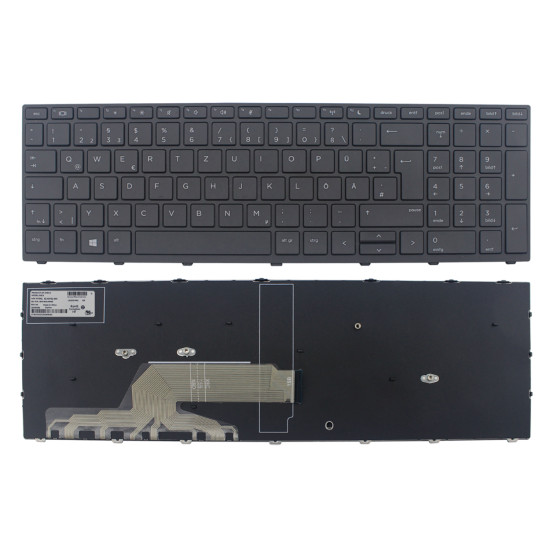 HP Probook 450 G5 455 G5 470 G5 650 G4 650 G5 black frame German DE keyboard original - main product image