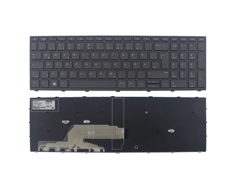 HP Probook 450 G5 455 G5 470 G5 650 G4 650 G5 black frame German DE keyboard original - additional view 