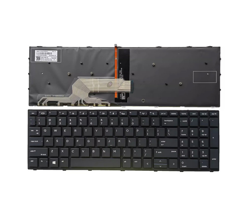 HP Probook 450 G5 455 G5 470 G5 650 G4 650 G5 black frame backlit US keyboard high copy - additional view 