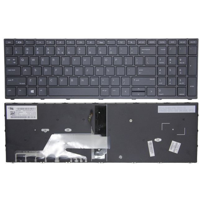 HP Probook 450 G5, 455 G5, 470 G5, 650 G4, 650 G5, black frame backlit US keyboard original - main product image