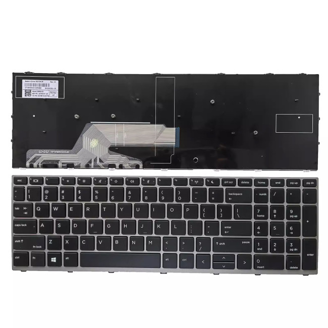 HP Probook 450 G5 455 G5 470 G5 650 G4 650 G5 silver frame US keyboard OEM - main product image