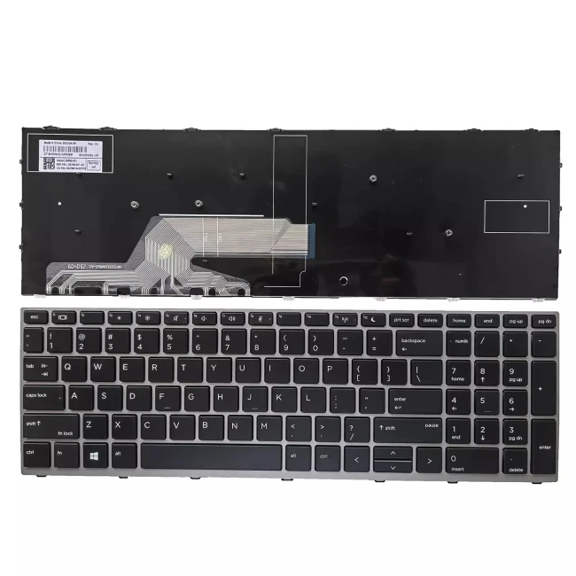 HP Probook 450 G5 455 G5 470 G5 650 G4 650 G5 silver frame US keyboard OEM - main product image
