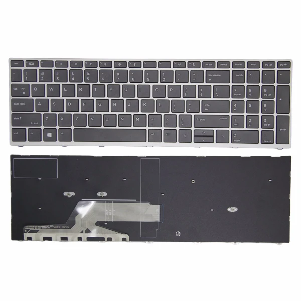 HP Probook 450 G5 455 G5 470 G5 650 G4 650 G5 silver frame US keyboard original - main product image