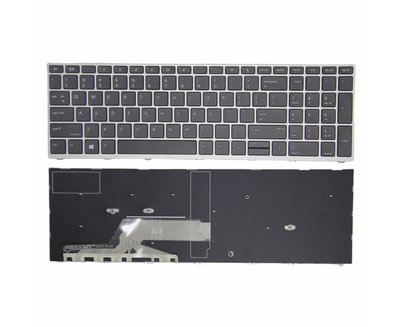 HP Probook 450 G5 455 G5 470 G5 650 G4 650 G5 silver frame US keyboard original - additional view 