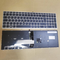 HP Probook 450 G5 455 G5 470 G5 650 G4 650 G5 silver frame backlit German DE keyboard original