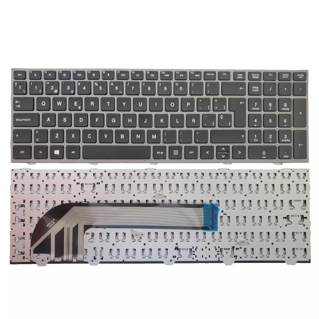 HP Probook 4540 4540S 4545 4545S silver Spanish SP keyboard - main product image