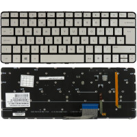 HP Spectre 13-SMB 13T-3000 13-3000 743897-031 backlit silver UK keyboard