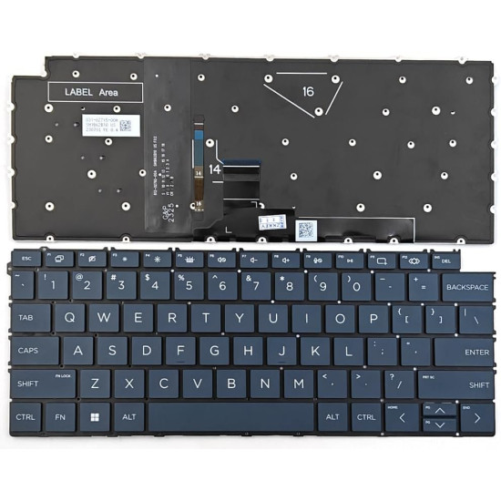 HP Spectre 14-EU, 16-AA, TPN-Q292, backlit US keyboard blue - main product image
