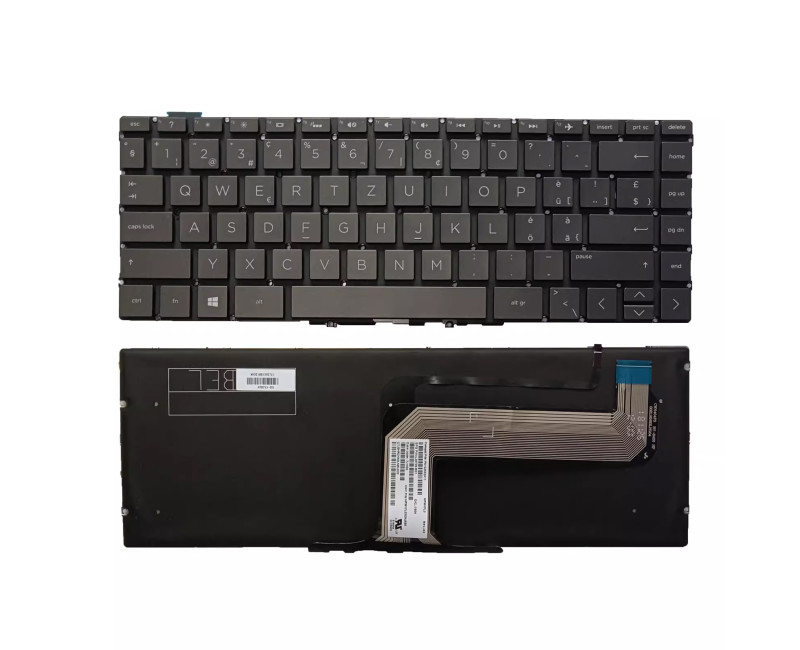 HP Spectre Folio 13-AK 13-AK0013DX 0015NR 1016 backlit Swiss SW keyboard - additional view 