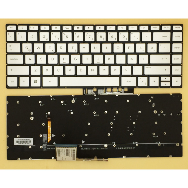 HP Spectre X360 15-AP 15T-AP backlit Turkish TR keyboard - main product image