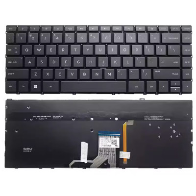 HP Spectre X360 15-BL, 15-BL112DX, 15-BL012DX, TPN-Q179, black backlit US keyboard