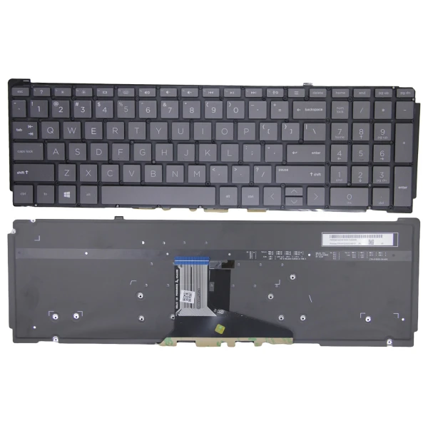 HP Spectre X360 15-EB, 15T-EB, EB0072TX, TPN-Q226, backlit US keyboard black gray - main product image