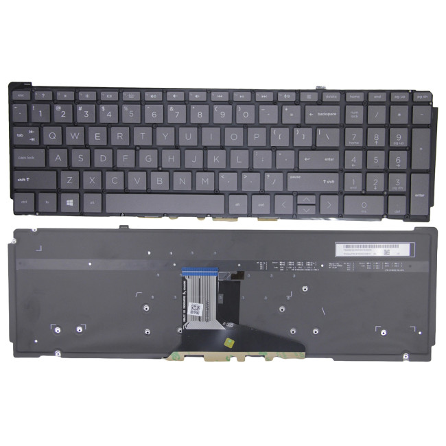HP Spectre X360 15-EB, 15T-EB, EB0072TX, TPN-Q226, backlit US keyboard black gray - main product image