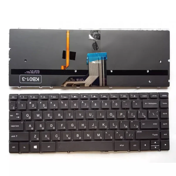 HP Spectre x360 13-AC 13-W 13-AP 13-AE black backlit Russian RU keyboard - main product image