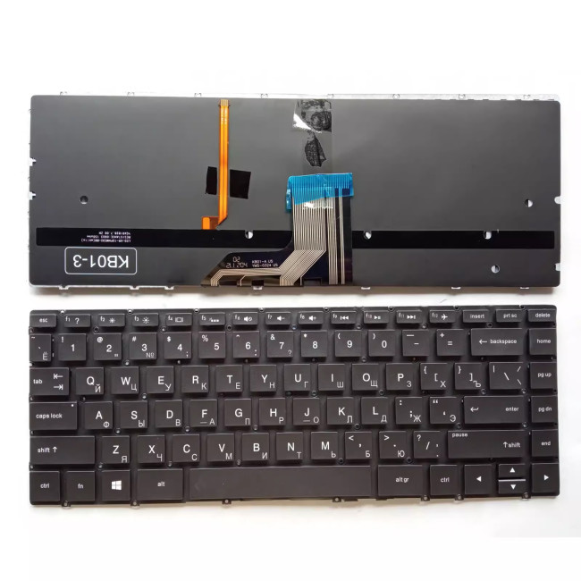 HP Spectre x360 13-AC 13-W 13-AP 13-AE black backlit Russian RU keyboard - main product image
