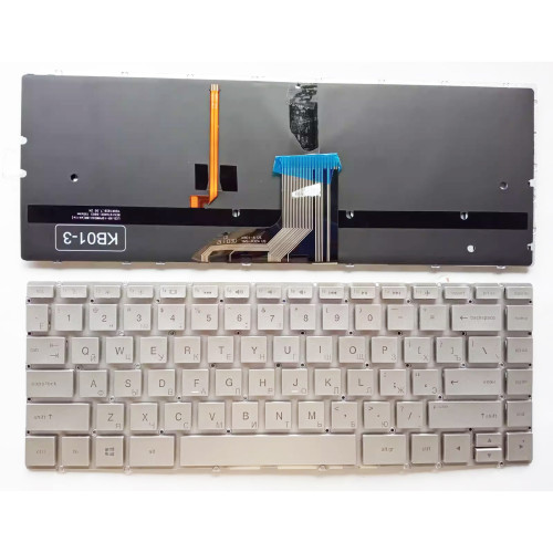 HP Spectre x360 13-AC 13-W 13-AP 13-AE silver backlit Russian RU keyboard - main product image