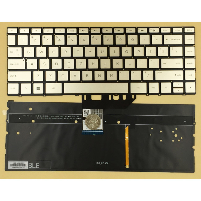HP Spectre x360 13-W, 13-AC, 13-AD, 13-AE, gold backlit US keyboard - main product image