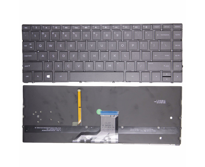 HP Spectre x360 13T-AE 13M-AG 13Z-AG 13T-AH 13T-AN black brown backlit US keyboard - additional view 
