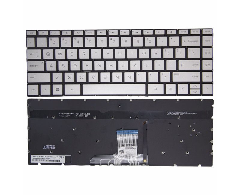 HP Spectre x360 13T-AE 13M-AG 13Z-AG 13T-AH 13T-AN silver backlit US keyboard - additional view 