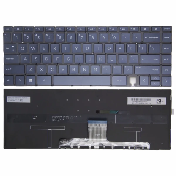HP Spectre x360 14-EA 14-EB 14-AE blue backlit US keyboard original - main product image