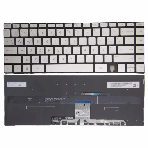 HP Spectre x360 14-EA 14-EB 14-AE silver backlit US keyboard original - main product image